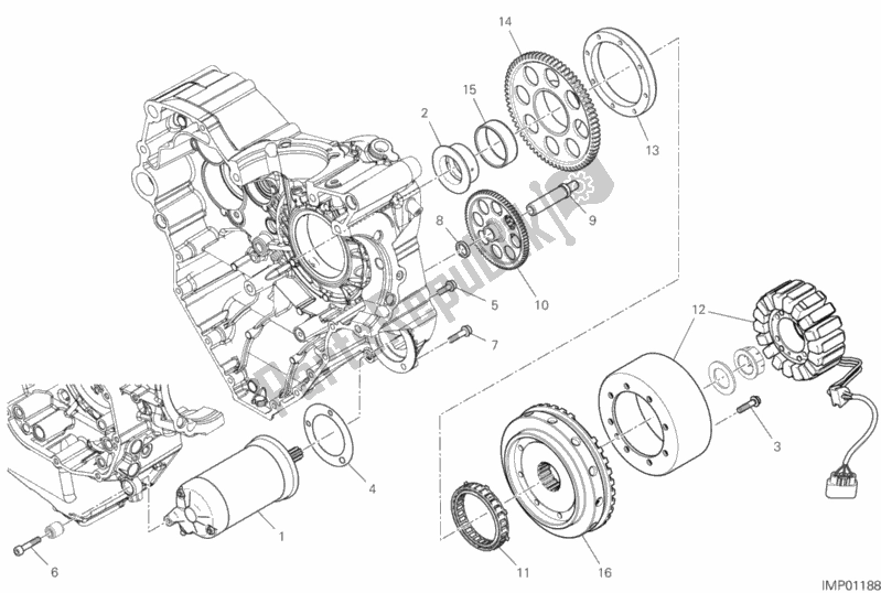 All parts for the Electric Starting And Ignition of the Ducati Diavel 1260 S USA 2019